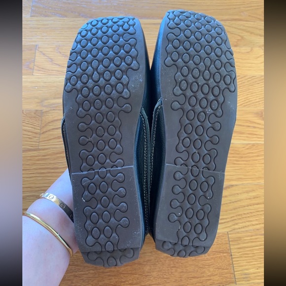 STREET WORK Womens Blue Leather Square Toe Slip-On Loafers Work Shoes Flats Sz 7 - Picture 11 of 12